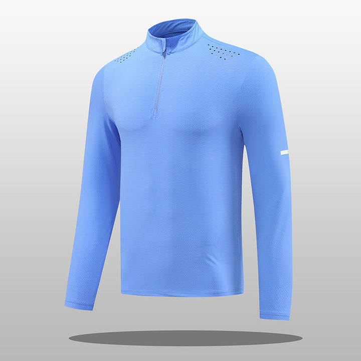 Herren Funktions-Langarmshirt mit Reißverschluss und atmungsaktivem Material Echoarchiv