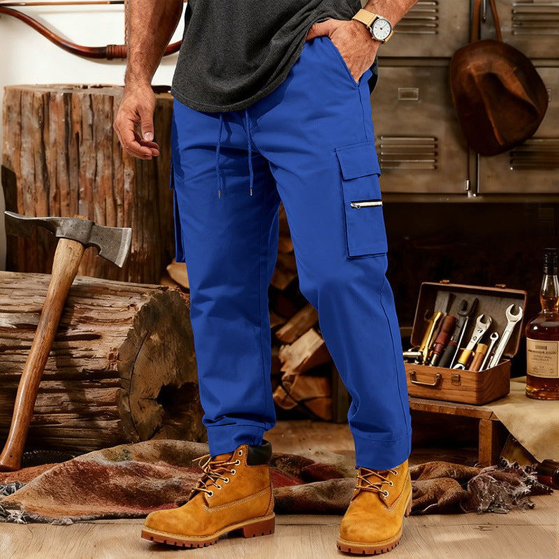 Herren Cargo-Jogginghose mit Multifunktionalen Reißverschluss-Taschen & Elastischem Bündchen – Bravaro