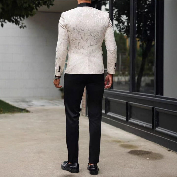 Herren Extravaganter Smoking-Blazer mit filigranem Muster Echoarchiv