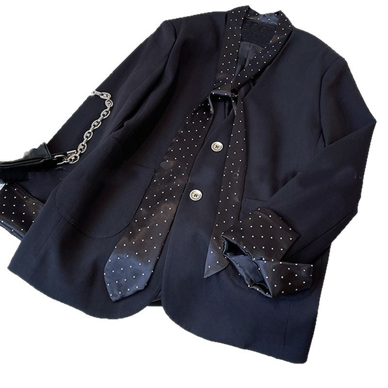 Damen Modischer Blazer mit integriertem Schal Echoarchiv