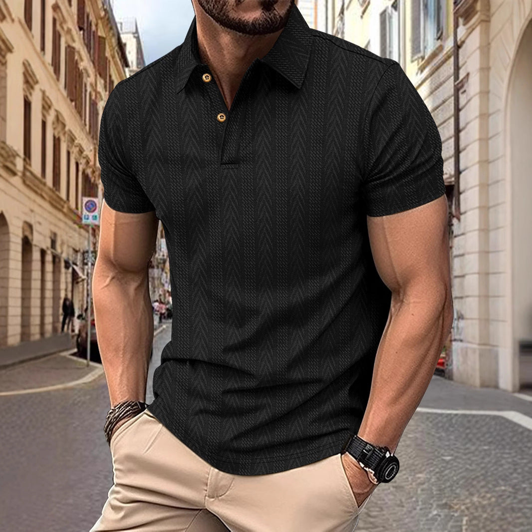 Herren Polo-Shirt mit strukturierter Oberfläche Echoarchiv