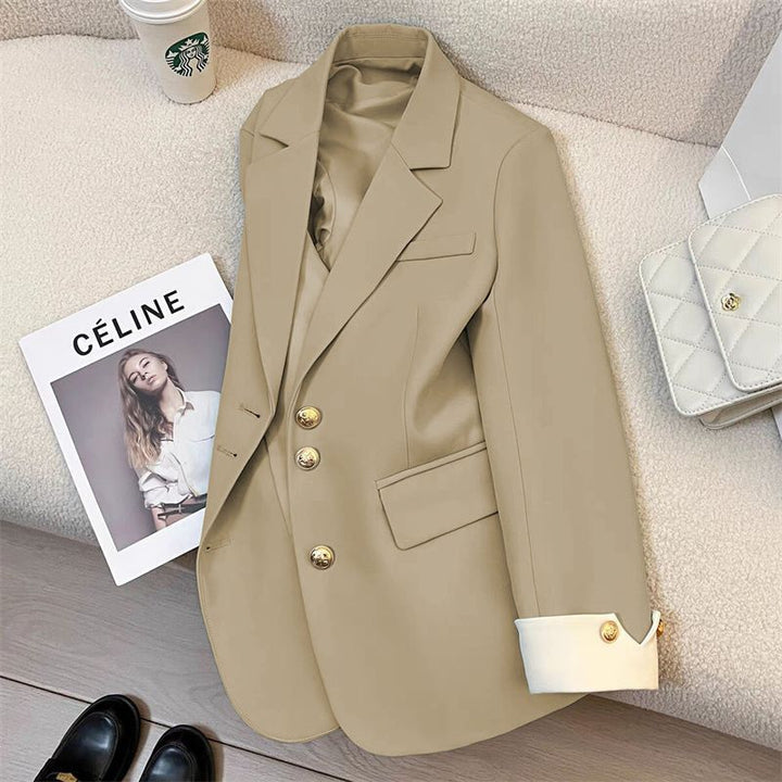 Damen Eleganter Blazer mit Goldknopfdetails Echo Archiv