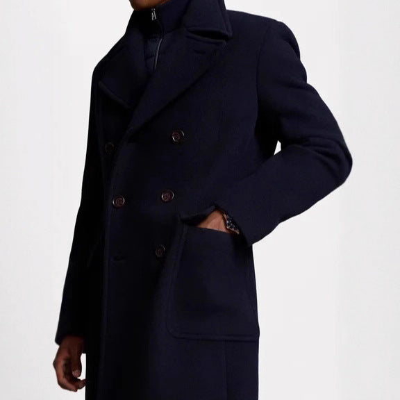Herren eleganter klassischer Übercoat mit herausnehmbarer Weste Echoarchiv