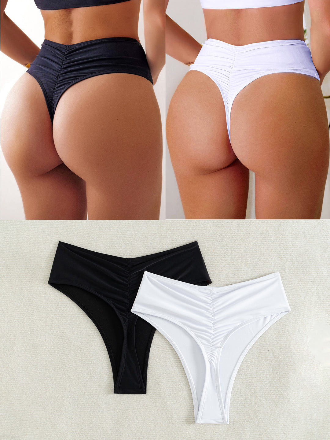 Damen Hochgeschnittener Bikini mit seitlichen Bindebändern Echo Archiv