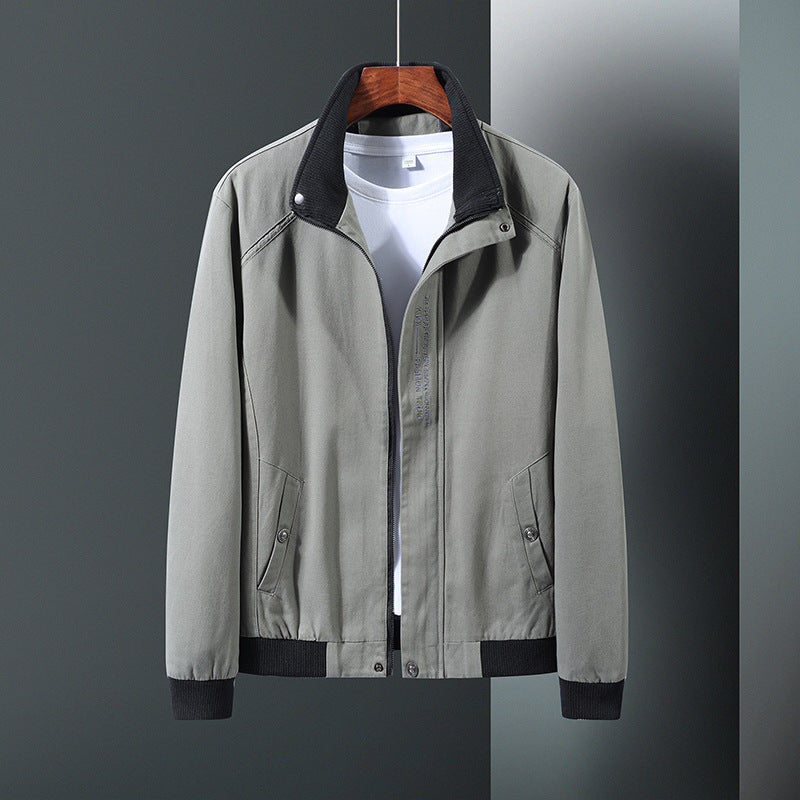 Herren moderne Übergangsjacke mit Stehkragen und praktischen Taschen Echoarchiv