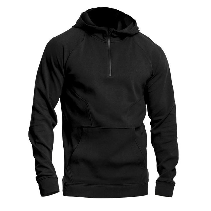Herren funktionaler Kapuzenpullover mit halbem Reißverschluss und praktischen Taschen Echoarchiv