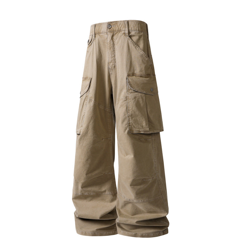 Damen Weite Cargohose mit hohem Bund, Oversize‑Bein und großen Klappentaschen Echo Archiv