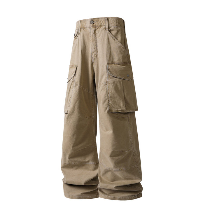 Damen Weite Cargohose mit hohem Bund, Oversize‑Bein und großen Klappentaschen Echo Archiv