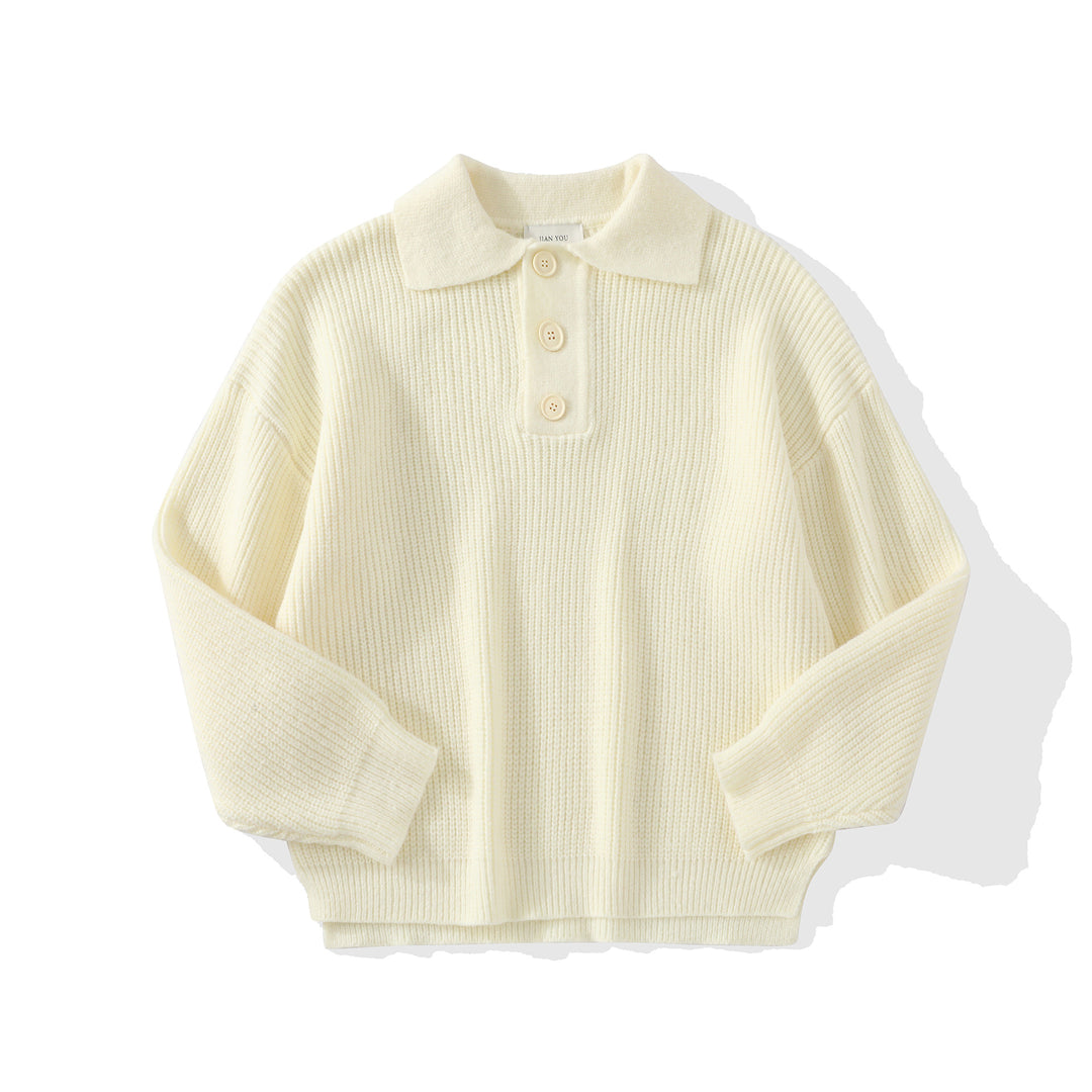 Damen Bequemer Strickpullover mit Knopfdetails Echo Archiv