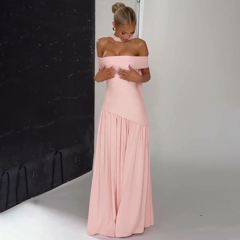 Damen Maxikleid mit schulterfreiem Design und seitlichem Schlitz Echo Archiv