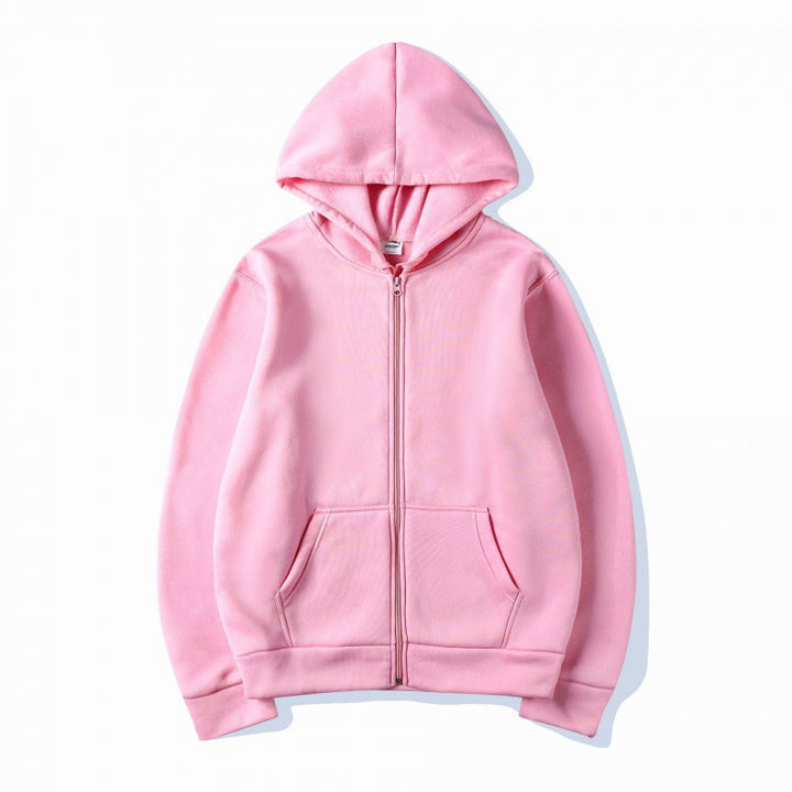 Damen Sportlicher Kapuzenpullover mit durchgehendem Reißverschluss und Tasche Echoarchiv