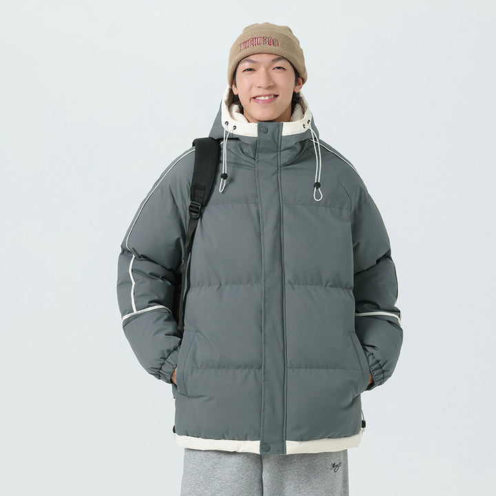 Herren modische Kapuzenjacke mit hochwertiger Füllung und funktionalen Taschen Echoarchiv