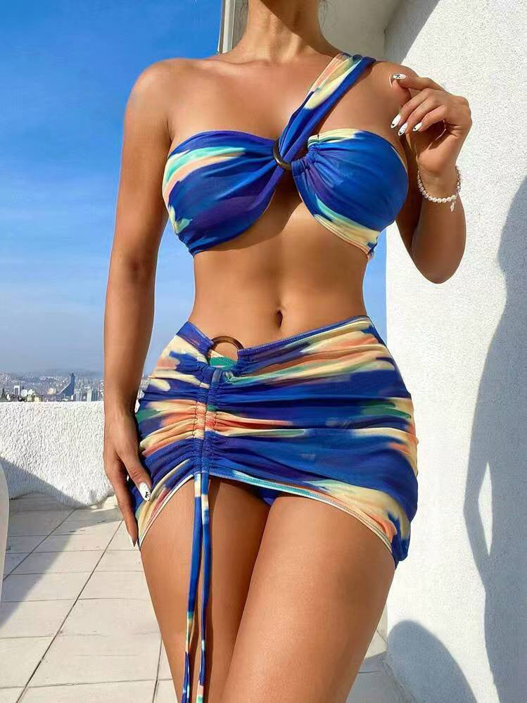 Damen Cropped Top und Minirock Set Echo Archiv