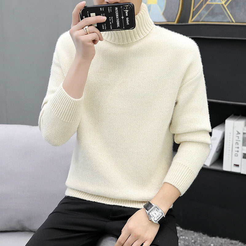 Herren Rollkragenpullover aus Bouclé-Feinstrick mit gerippten Bündchen Echo Archiv