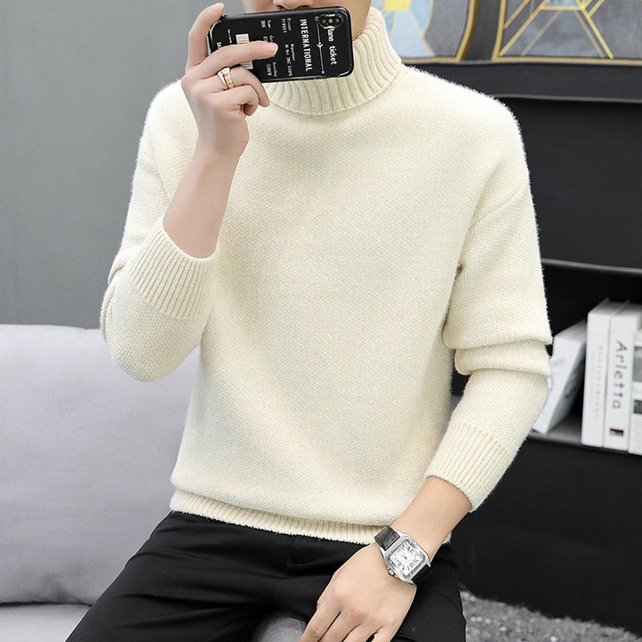 Herren Rollkragenpullover aus Bouclé-Feinstrick mit gerippten Bündchen Echo Archiv
