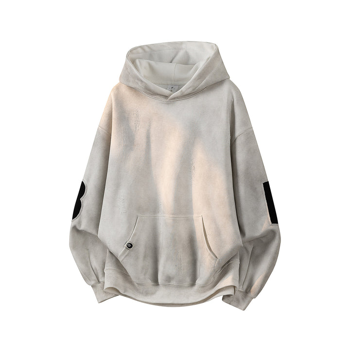 Unisex Oversize Kapuzenpullover mit handschriftlichem Grafik-Print, Kängurutasche & geripptem Saum Echoarchiv