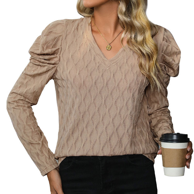 Damen Elegante Strickbluse mit Rüschendetails Echo Archiv