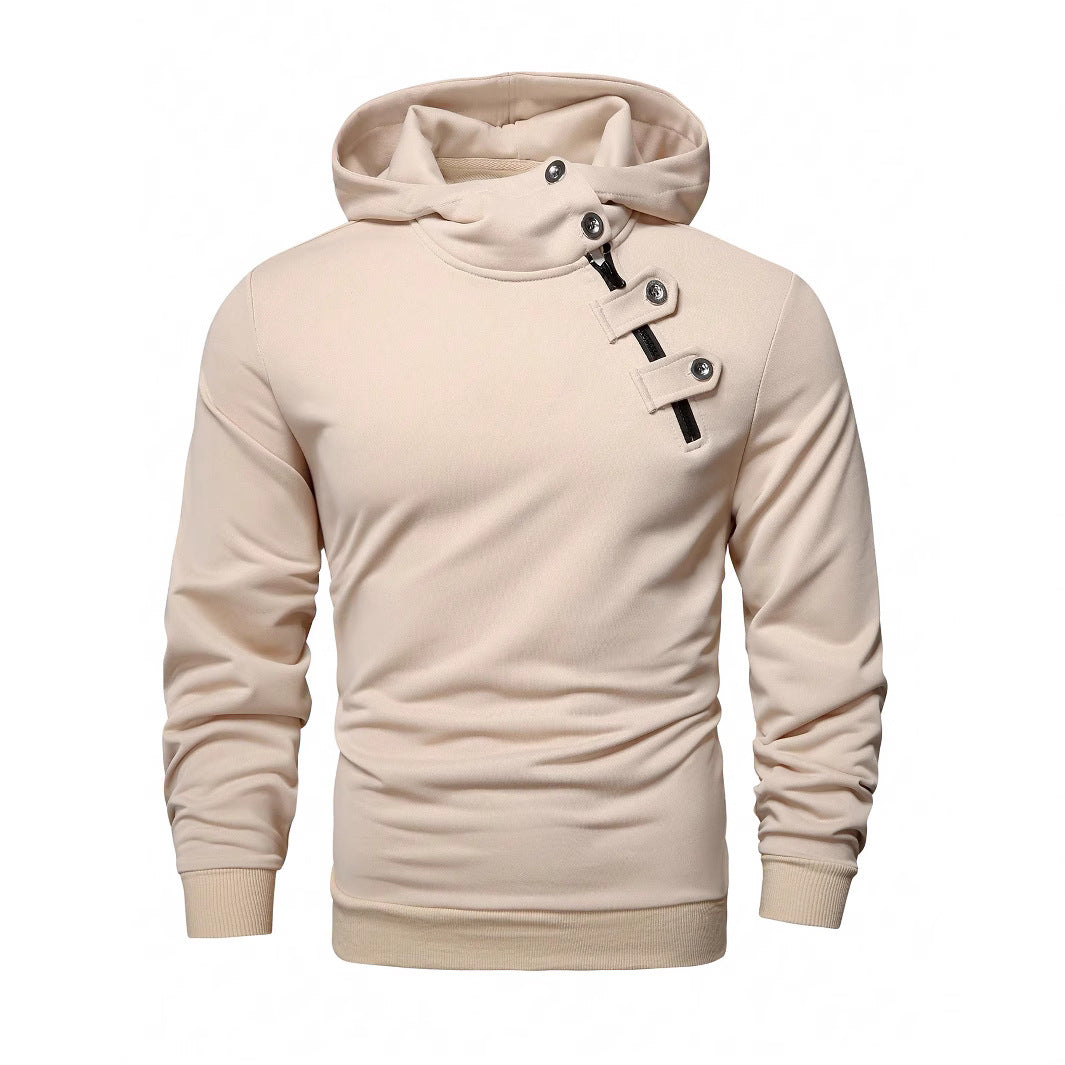 Herren Hoodie mit innovativem Kragen und praktischer Taschenlösung Echoarchiv