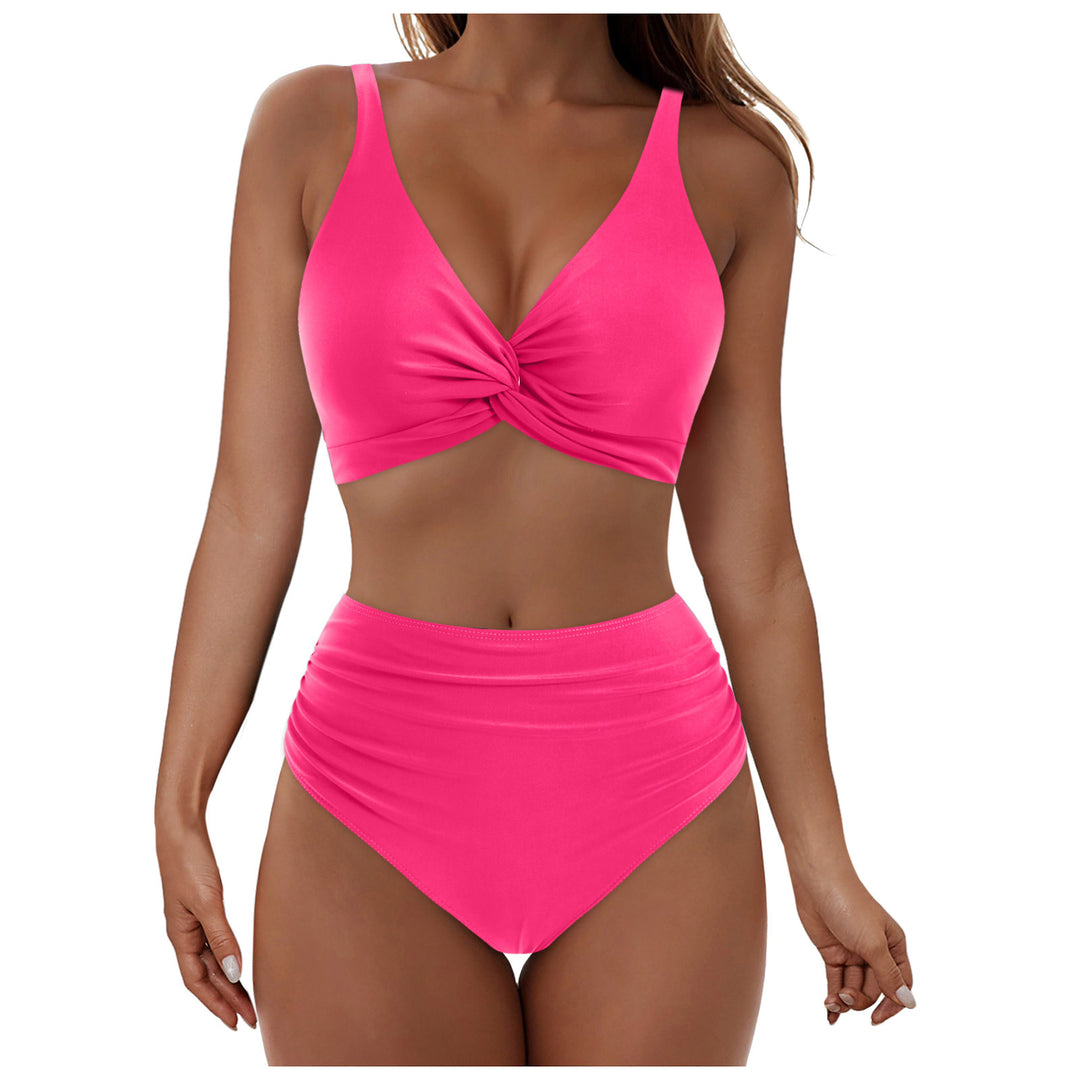 Damen Hochtailliertes Bikini-Set mit elegantem Wickeloberteil Echo Archiv