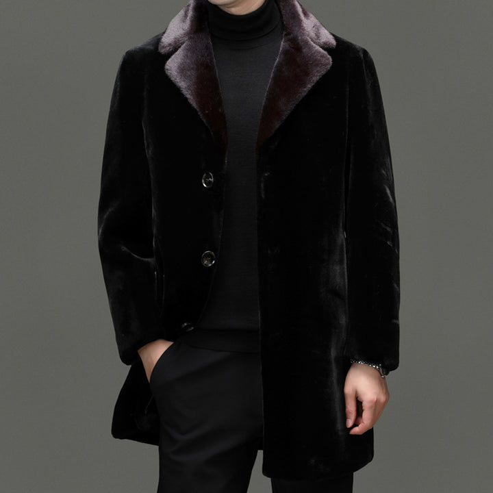 Herren elegante Veloursjacke mit luxuriösem Kragen Echoarchiv