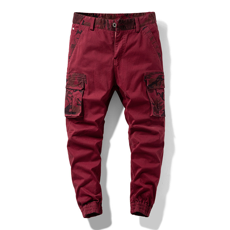 Herren Cargo-Joggerhose mit Multifachtaschen, elastischem Saum & Camouflage-Akzent Echoarchiv