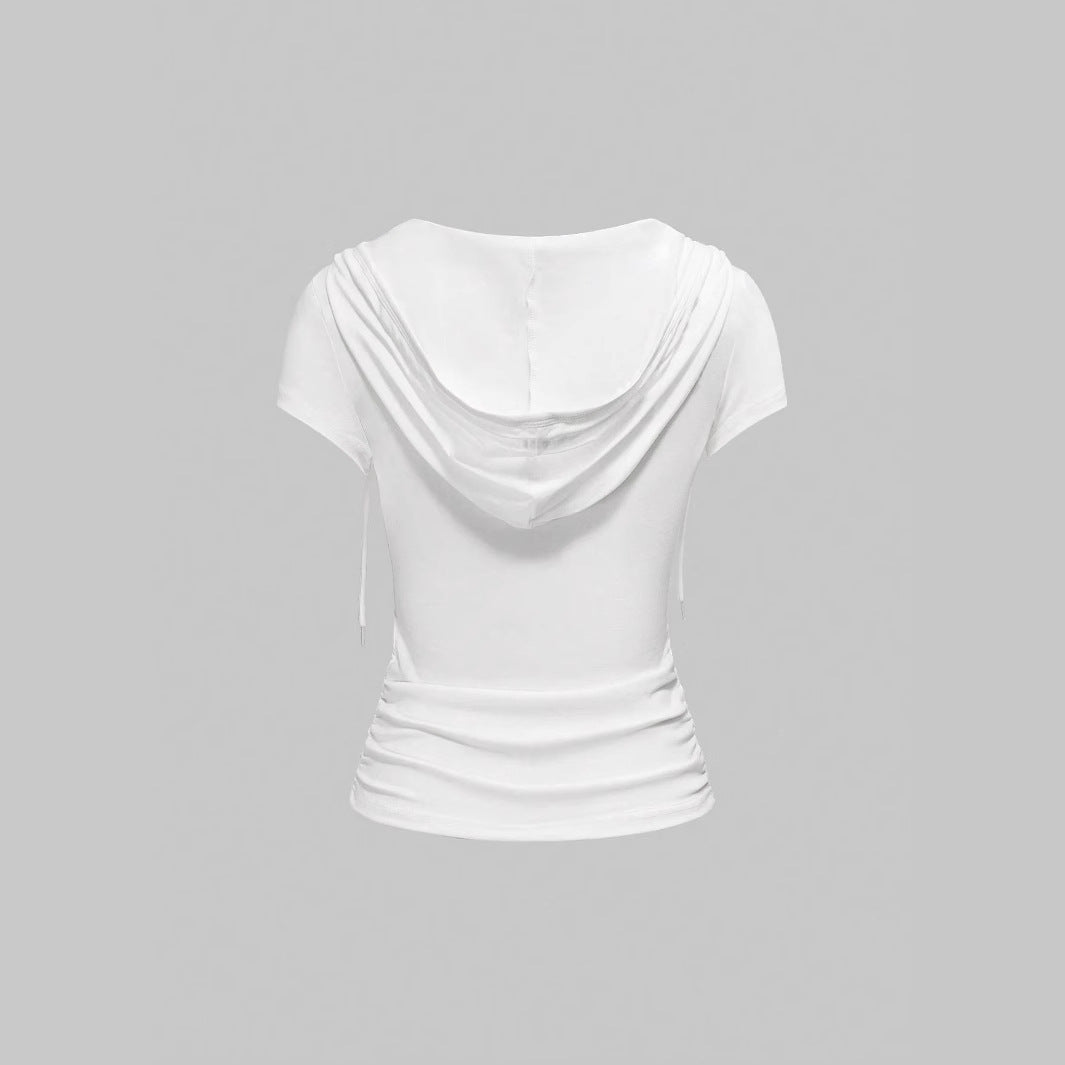 Damen Kapuzen-T-Shirt mit einzigartigem Schriftzug Echo Archiv