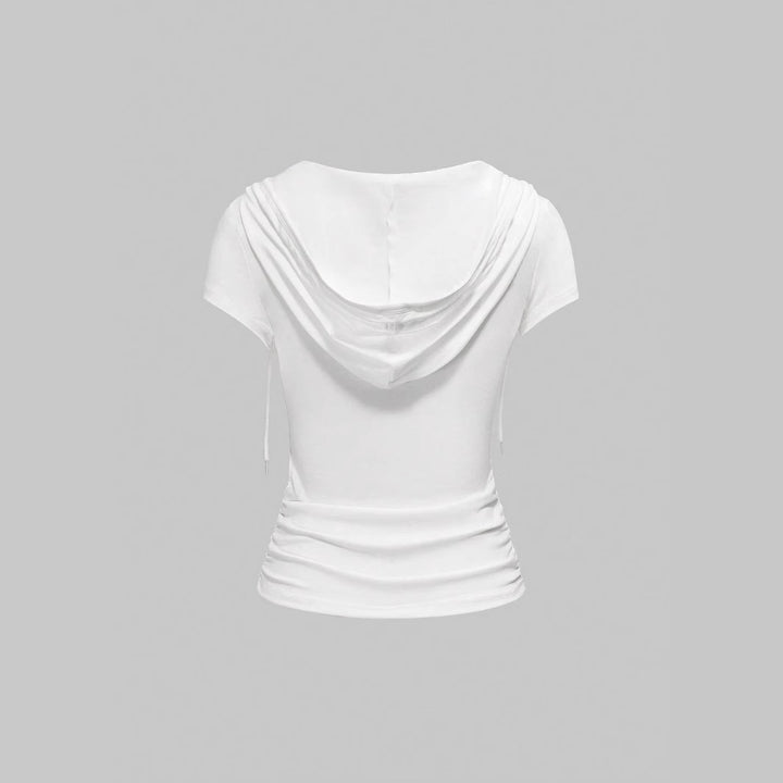 Damen Kapuzen-T-Shirt mit einzigartigem Schriftzug Echo Archiv