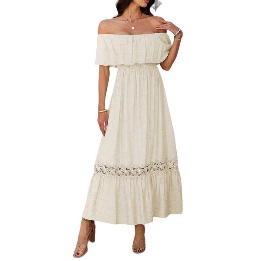 Damen Off-Shoulder Maxikleid mit Rüschendetails Echo Archiv
