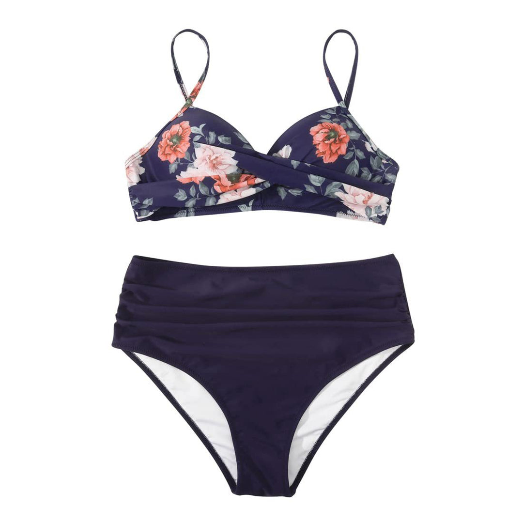 Damen Hochtailliertes Bikiniset mit raffinierten Rüschen Echo Archiv