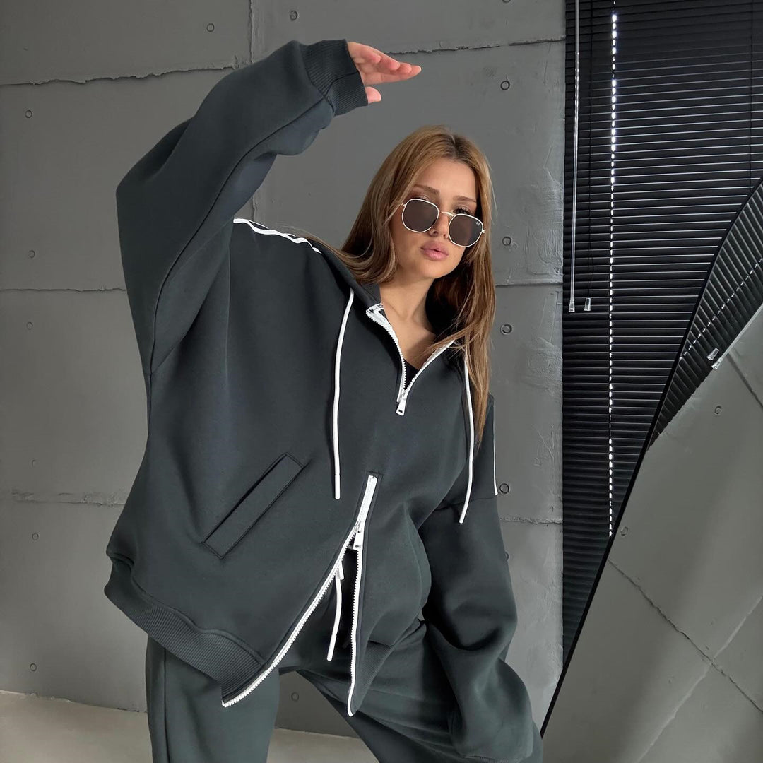 Damen Sportlicher Zip-Hoodie Echo Archiv