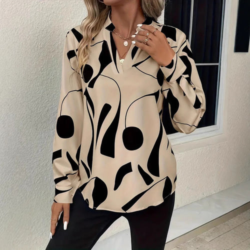 Damen Elegante Bluse mit modernem Muster Echoarchiv