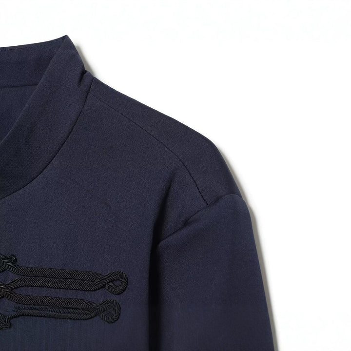 Damen Cropped-Blouson im militärischen Stil mit Zierkordeln und Stehkragen Echo Archiv