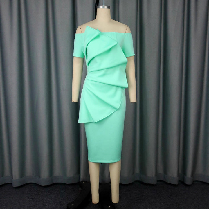 Damen Elegantes Wickelkleid mit asymmetrischem Design und Drapierungen Echo Archiv
