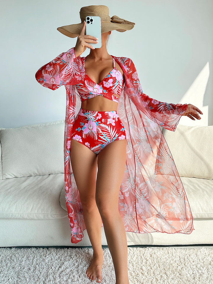 Damen Bikiniset mit floralem Kimono Echo Archiv
