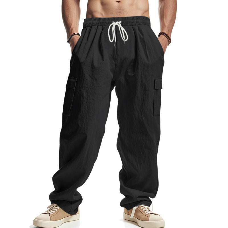Herren lockere Cargohose mit elastischem Bund und praktischen Seitentaschen Echoarchiv