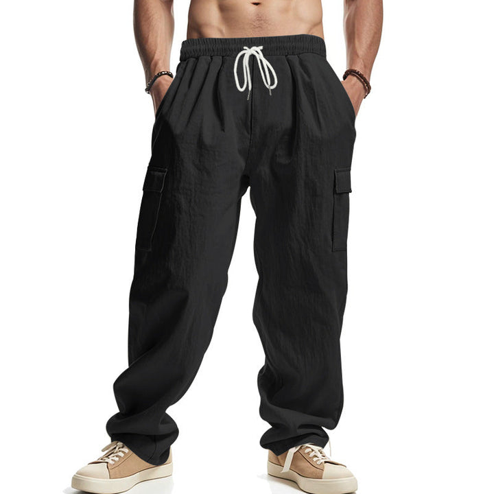 Herren lockere Cargohose mit elastischem Bund und praktischen Seitentaschen Echoarchiv