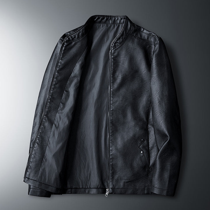 Herren Modische Kunstlederjacke mit Steppdetails Echo Archiv