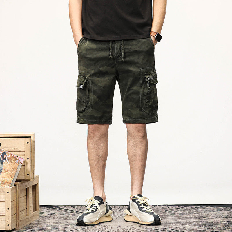 Herren Cargoshorts im lässigen Camouflage-Stil mit verschiedenen Taschen und verstellbarem Bund Echoarchiv