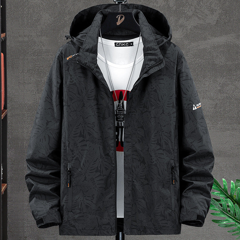 Herren Wetterfeste Allwetterjacke mit praktischem Kapuzendesign Echo Archiv