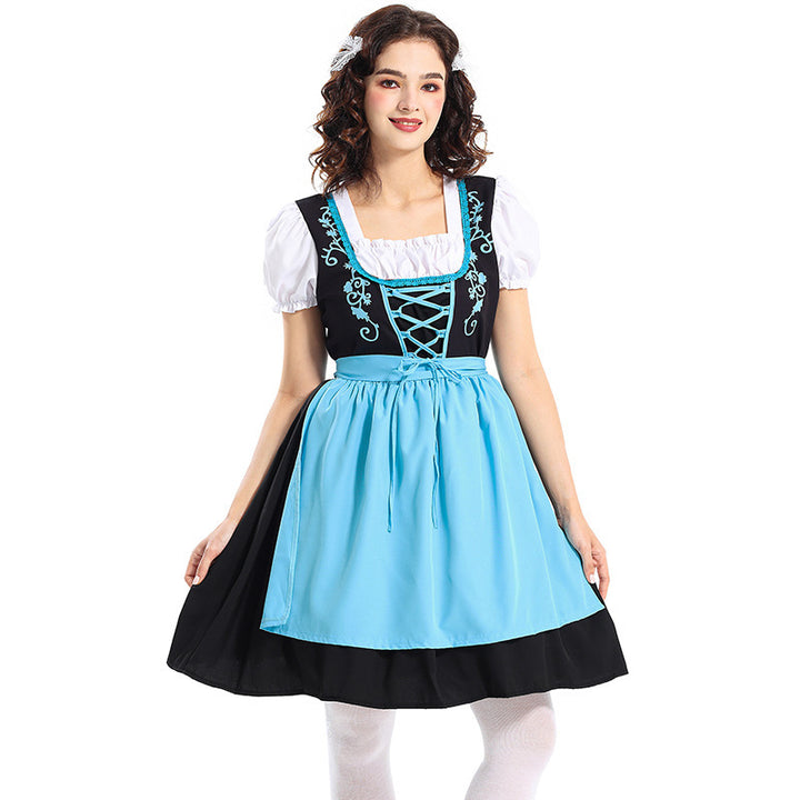 Damen nan traditionelles Dirndlkleid mit dekorativer Schnürung und abnehmbarer Schürze Echo Archiv