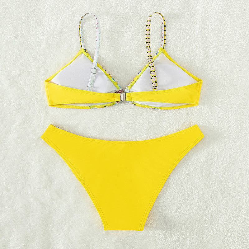 Damen Bikini mit verstellbaren Trägern und raffiniertem Floral-Design Echo Archiv