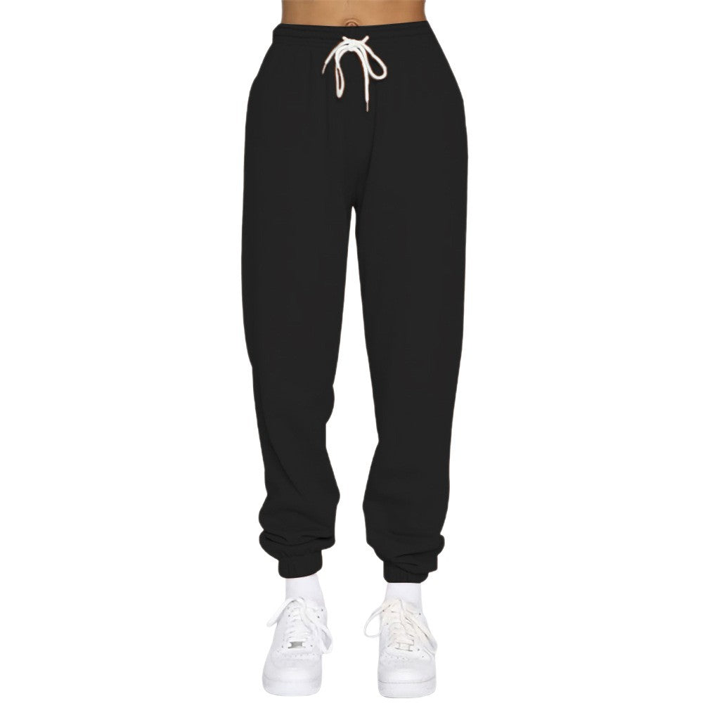 Damen nan taillierte Jogginghose mit hohem Bund Kordelzug und elastischen Knöchelbündchen Echo Archiv