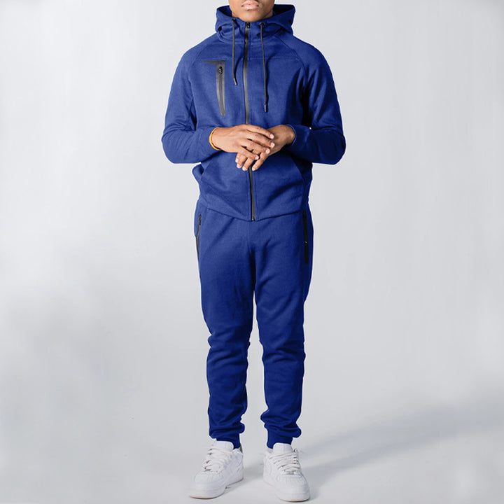 Herren Sportlicher Kapuzenjacke und Jogginghose Set Echoarchiv