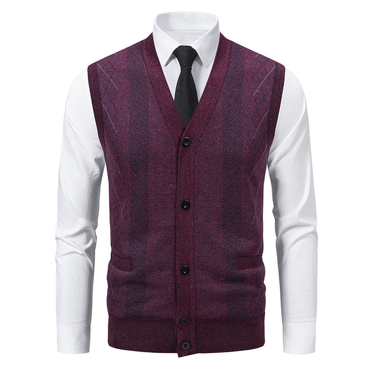 Herren elegante Weste mit strukturiertem Design und praktischen Taschen Echoarchiv