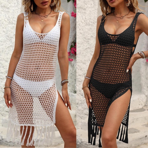 Damen sexy Netzkleid mit Fransen Echo Archiv
