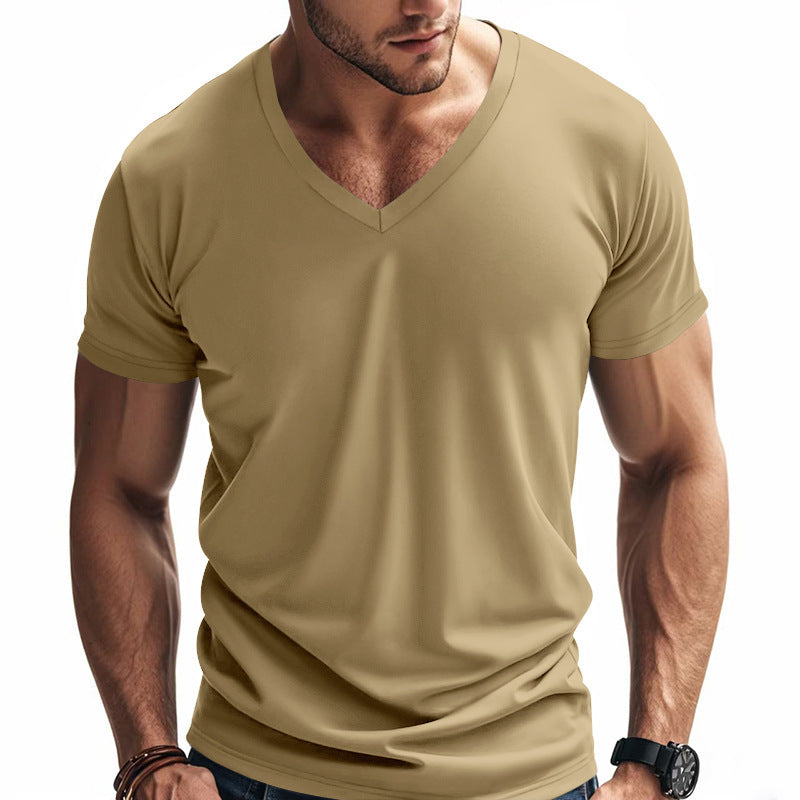Herren Funktions-T-Shirt mit V-Ausschnitt aus atmungsaktivem Material Echoarchiv