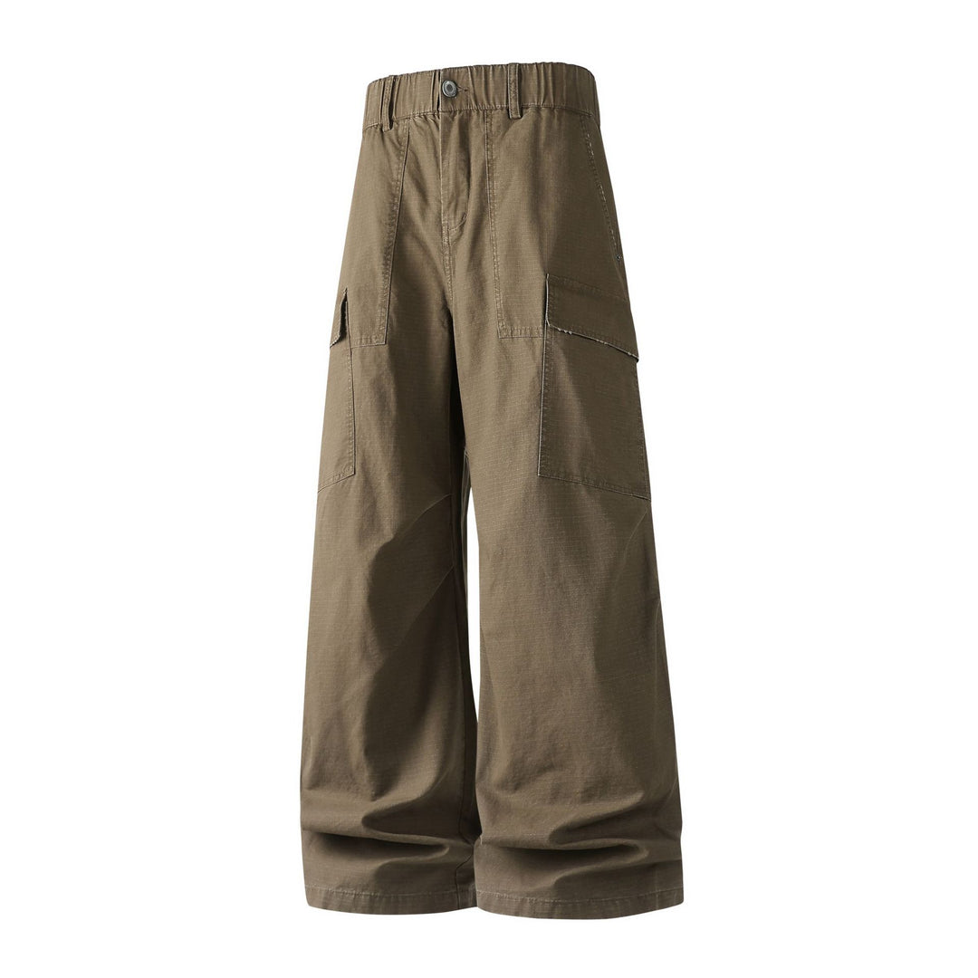 Damen Weite Cropped Cargo‑Hose mit elastischem Bund und aufgesetzten Taschen Echo Archiv