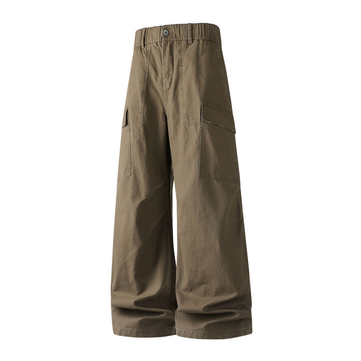Damen Weite Cropped Cargo‑Hose mit elastischem Bund und aufgesetzten Taschen Echo Archiv