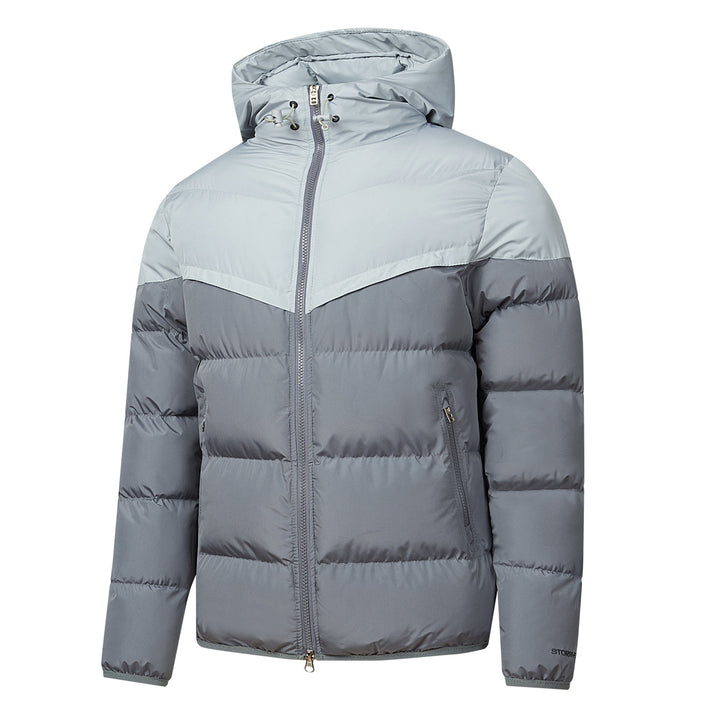 Herren Wattierte Kapuzen-Steppjacke mit Thermoisolierung, Zwei-Wege-Reißverschluss & verdeckten Reißverschlusstaschen Echoarchiv