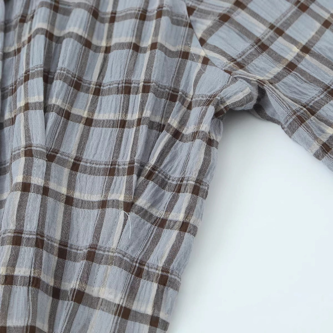 Damen Maxikleid im Hemdblusenstil mit durchgehender Knopfleiste und taillierter Faltenpartie Echo Archiv